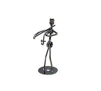 GGYTMQL Ornamento de jardín 13 cm Banda de música de Hierro Figurine Musician de Metal Modelo Iron Music Player Crafts Vintage Office Home Decor 5