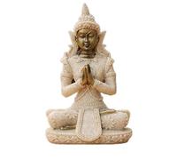 GGYTMQL Ornamento de jardín 16 Estatua de Estilo de Estilo Naturaleza de Arenisca Buda Buda Fengshui Figurina Meditación en Miniatura Decoración del hogar 3