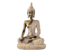 GGYTMQL Ornamento de jardín 16 Estatua de Estilo de Estilo Naturaleza de Arenisca Buda Buda Fengshui Figurina Meditación en Miniatura Decoración del hogar 3