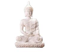 GGYTMQL Ornamento de jardín 16 Estatua de Estilo de Estilo Naturaleza de Arenisca Buda Buda Fengshui Figurina Meditación en Miniatura Decoración del hogar 3