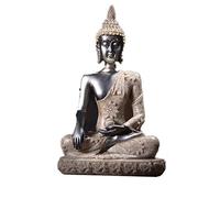 GGYTMQL Ornamento de jardín 16 Estatua de Estilo de Estilo Naturaleza de Arenisca Buda Buda Fengshui Figurina Meditación en Miniatura Decoración del hogar 3