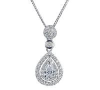 GGYTMQL Pendientes de boda colgante de diamantes de agua de agua de rosas Collares de cadena para mujeres joyas hechas en China