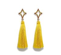 GGYTMQL Pendientes de Borla Bohemia para Mujeres - Pendientes de Estrellas de Diamantes Brillantes Estrellas y aretes Marginales de Luna, Colgante de Moda de Estilo étnico Bohemio para Regalos de