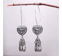 GGYTMQL Pendientes de Borla exagerados de Estilo para Mujeres para Mujeres S Pear Largo Hecho HAYMOSA, 925