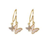 GGYTMQL Pendientes de Mariposa de Flash Ligas de Alta Gama Luz de diseño de Lujo Pendientes para Mujeres Colgando