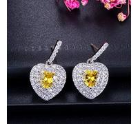 GGYTMQL Pendientes de Zirconia cúbica Micro pavimentada Pendientes de caída 925 Joyas