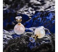 GGYTMQL Pendientes geométricos de Perlas Brillantes Joyería de Boda Regalo de cumpleaños