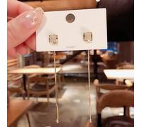 GGYTMQL Pendientes geométricos de Perlas Brillantes Joyería de Boda Regalo de cumpleaños
