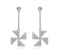 GGYTMQL Pendientes para Mujeres, Pendientes de circón Artificial aretes de Mujeres Largos, Foto de Color,