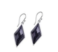 GGYTMQL Pendientes para Mujeres, Pendientes de oído para Mujeres Fashion Thai S Jewelry Diamond Garnet Penes de Arenisca roja de Arenisca, 925