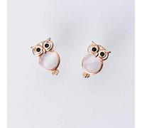 GGYTMQL Pendientes para Mujeres, Pendientes S925 Mujeres Estilo Coreano Arte Owl Style Pendientes de Animales Lindos