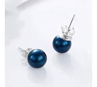 GGYTMQL Pendientes para Mujeres, Pendientes S925 New Elegant Japanese and Corean Beauty Simple Beauty, Blue,