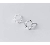 GGYTMQL Pendientes para Mujeres, S925 Paras Mujeres Arte Coreano Diamante Diamante Pequeño Círculo Redondo Pendientes Diamantes Blancos