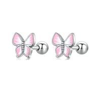 GGYTMQL Pendientes para Mujeres, Sencillas Hebillas de Orejas de Mariposa para Mujeres Lindas aretes pequeños Pendientes