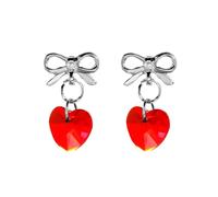 GGYTMQL Pendientes Pendientes de aro del corazón de Cristal