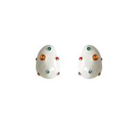 GGYTMQL Pendientes y Tachuelas Pendientes de diseño de Moda para Mujeres Pendientes Irregulares Blancos con Diamantes de imitación de Color Rhinestones Personalidad Joyas de Moda Regalos