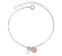 GGYTMQL Pink Crystal Pink Five Star Charm Pulsera de muñeca ajustable Mujeres de muñeca