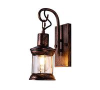 GGYTMQL Placizos de Pared de casa de Campo de 1, lámpara de luz de luz de Pared Industrial de Hierro + Vidrio Interior de Pared con Luces de Pared de la Base E27 para la Sala de Estar de la Sala de