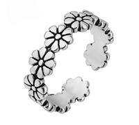 GGYTMQL Productos de niñas Anillos Anillo Joyería Mujeres Men Flores Anillos de dedo deslumbrante Anillo apilable de margarita, Clear For Women Regalos de boda