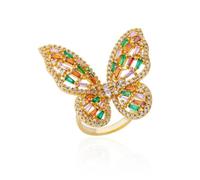 GGYTMQL Productos para niñas Anillos Anillo Joyería Mujeres Men Butterfly Anillos para mujeres Anillo de piedra Regalos de boda