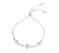 GGYTMQL Pulsera de aleación de Mujeres, Moda y Brillo, circón con Incrustaciones de la Estrella de Ocho Puntas Lucky Bracelet.