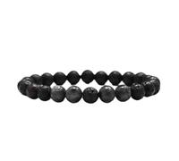 GGYTMQL Pulsera de piedra de lava para hombres pulseras de cuentas hechas a mano para mujeres regalo de yoga