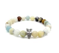 GGYTMQL Pulsera de piedra, pulsera de piedra natural elegante minimalista natural tianhe accesorios de búho con cuentas pulsera accesorios de ropa personalizadas joyas