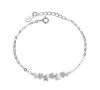 GGYTMQL Pulsera de pulsera estrella Drinestone Sterling 925 Pulseras para mujeres