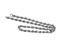 GGYTMQL Pulsera y collar de cadena de cráneo de plata ~ 100% 925 STERLING SILELA ~ Collar para mujeres y hombres ~ 16 cm-80 cm de longitud,