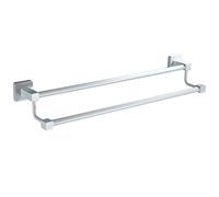 GGYTMQL Ratches de Toallas, Barra de Toalla de baño Doble Estante de Toalla de baño Blanca