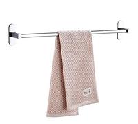 GGYTMQL Rateras de Toallas, Rejilla para Toallas cromadas de Acero Inoxidable, Barras de Toalla colgada de Pared Barra de baño, Rejilla para Toallas de baño, sin perforación/60 cm de decoración