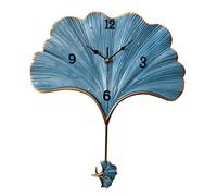 GGYTMQL Reloj de Pared Pintura Manual de Resina Reloj de Pared Que no se Pone en Juego los Relojes domésticos con péndulo para la Sala de Estar Relojes de Pared para Sala de Estar (BLU 4750cm)