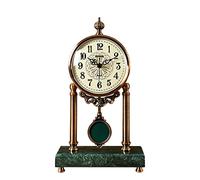 GGYTMQL Reloj de Reloj de Estilo Europeo Mesa de Metal Reloj Sala de Estar Vintage Desk Bloque de Escritorio American Style Silent Clcoks Regalo