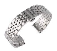 GGYTMQL Reloj Strap Silver Watch Bands 20/22/24 mm Strapa de acero inoxidable Pulsera de acero inoxidable Hombres Reemplazo de mujeres + 2 barras de primavera