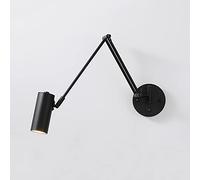 GGYTMQL Retro Antique Wall Light Industrial Swing Arm Wall Scocne Rotatable Doble Long Brazo con Acabado Dorado Mate E27 Lámpara de Pared de Metal para el zócalo para el Pasillo de Dormitorio de