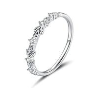 GGYTMQL S Clear Platinum Vine Finger Finger Delumny Declaración de Bodas Joyas