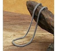 GGYTMQL S925 Collar para hombres de plata, cadena de collar de plata tailandesa de 2 mm cadena retro de escala cadena de cola de zorra joya para hombres 80 cm (70 cm)