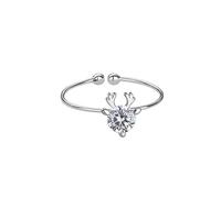 GGYTMQL S925 Elk Zircon Open Finger Anillos, anillos de moda de mujeres accesorios de joyería deportivos casuales, regalos para novia