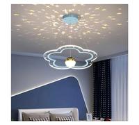 GGYTMQL - Sala de Estudio LED de Dibujos Animados Modernos Sala de Estar de la Sala de Estar del Dormitorio Principal de la Sala Decorativa de iluminación (Azul, A60 cm)