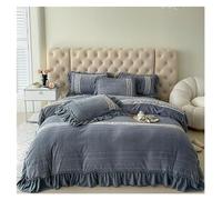 GGYTMQL Set de Cama Fluffy Shaggy Plush Set de Cuatro Piezas de Cuatro Piezas Tibia Tibia Tibia de Ropa de Cama Consejo de colchas Cubierta de Cama Lino (Grün, Queen) (P Queen)