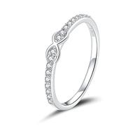 GGYTMQL Símbolo Infinito Anillos de dedo para mujeres Anillos apilables Banda Fina Joyería