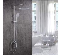 GGYTMQL Sistema de ducha, juego de grifo de ducha con boquilla de bañera y cabezal de ducha de lluvia montado en la pared