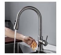 GGYTMQL Smart Touchless Kitchen Faucet Sensor de Voto Cepillado Grifo Negro/maricón para mezcladores de níquel (hwx-Negro)