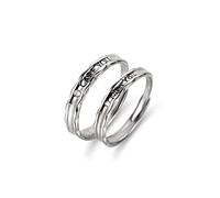 GGYTMQL Sterling Metal Open Finger Ring S925 Sterling Metal Anillo de Amor Tiempo de Amor Anillo Simple Apertura de Estudiante Que Abre a los Regalos Masculinos y Femeninos para el Anillo de Amantes,