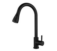 GGYTMQL Touch Sensor Fregadero de fregadero de la cocina Mezcladora con pulverizador de extracción, grifos de cocina de acero inoxidable giratorio de agua fría y caliente del fregadero