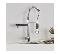 GGYTMQL Tres de latón de tres funciones de tres funciones de agua fría y caliente de agua fría Cocina de encimera montado en la mezcla de grifo de la batería (negro-01)