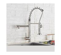 GGYTMQL Tres de latón de tres funciones de tres funciones de agua fría y caliente de agua fría Cocina de encimera montado en la mezcla de grifo de la batería (negro-01)