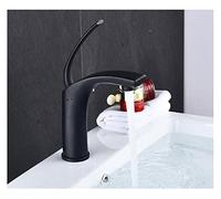 GGYTMQL Tres de latón de tres funciones de tres funciones de agua fría y caliente de agua fría Cocina de encimera montado en la mezcla de grifo de la batería (negro-01)