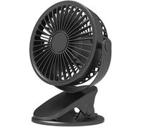GGYTMQL Ventilador de Clip USB Mini Ventilador de Escritorio de Escritorio Ventilador de Clip de Clip portátil 360 ° Ventilador de Clips de Cochecito (Color: Negro)