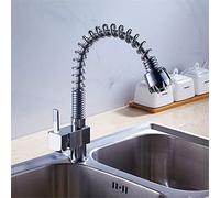 GGYTMQL Zedaro All Copper Kitchen Faucet saca el Resorte de Cabezal de Spray, Fregadero de Cocina, Grifo, batidora de Agua fría, Mango único con aireador.